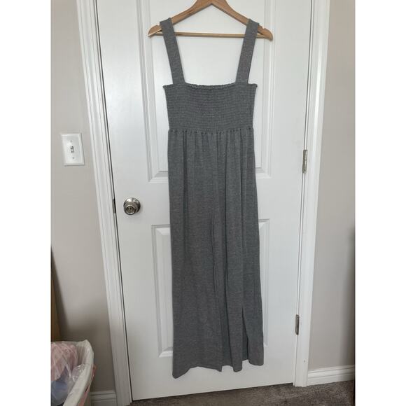 PINK Victoria’s Secret Gray Dreamr Cozy Jumpsuit Loungewear One Piece Sz Medium - Picture 2 of 8